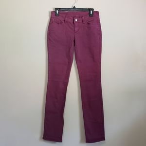 Ann Taylor Jeans Modern Fit Berry Low Rise 0